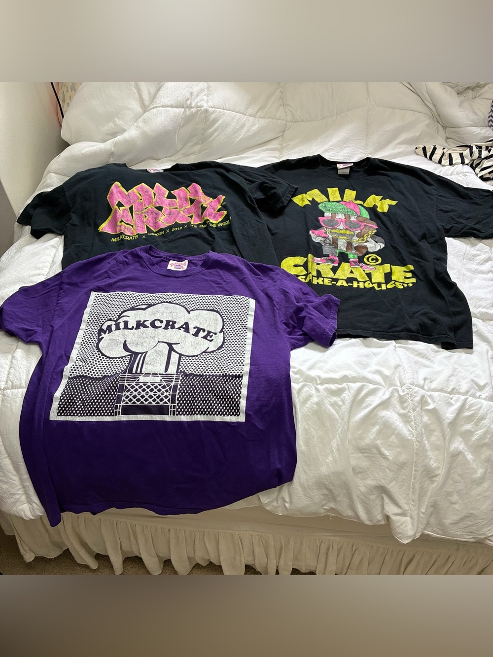 3 Milkcrate T-Shirts Bundle Lot